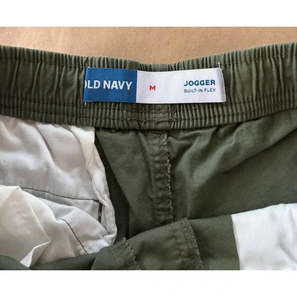 Old Navy Mens Jogger Built-In Flex Shorts Green Medium Sporty Utility Cargo New - Picture 3 of 7